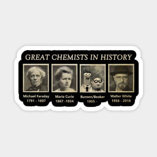 Great Chemists In History vintage Sticker